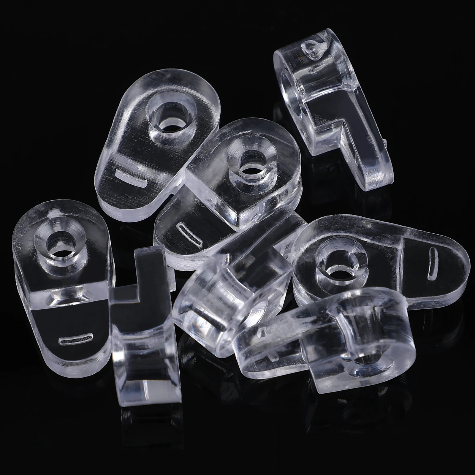20 Pcs Clear Plastic Holder Clip Mirror Mounting Clips Mirroraid Mirror Mounting Tool Mirrors Buckle Plastic Clips