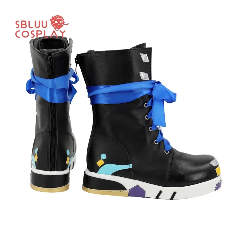 SBluuCosplay Gioco Genshin Impact Wanderer Scarpe Cosplay Stivali su misura