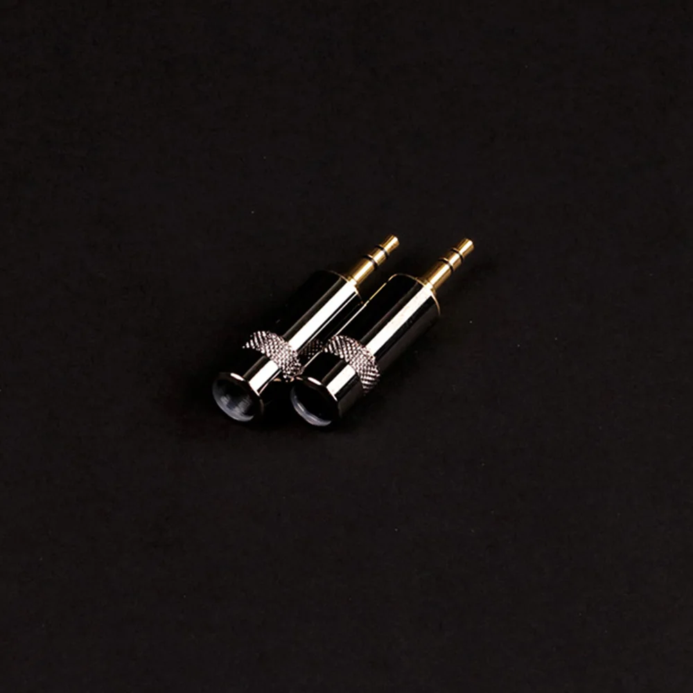 1pc Jack 3.5mm Connector Stereo 3Poles Gold Plated 3.5MM Male Plug Gunmetal Tube for 8.5mm Audio Earphone Cable Connector DIY