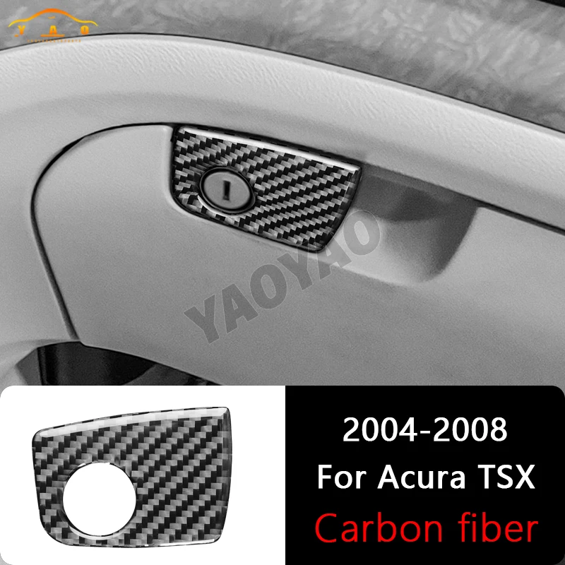 

Car Sticker For Acura TSX 2004 2005 2006 2007 2008 Carbon Fiber Passenger Storage Switch Panel Cover Trim Accessories