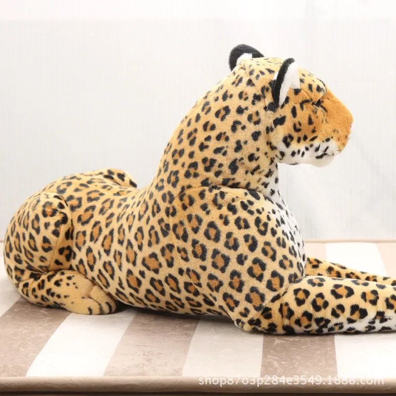 2025 New Giant Size Lifelike forest king Panthera simulation stuffed wild animal cheetah plush, black panther leopard soft t abc