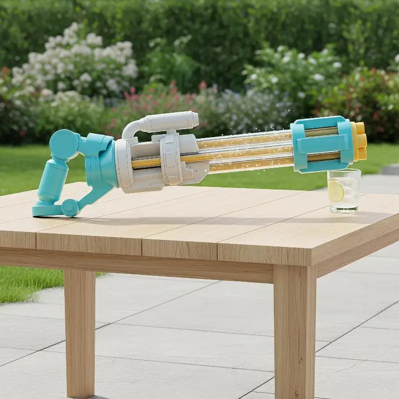 Gatling Water Gun Eco-Friendly Pull Out Water Soaker Blaster for Kids Safe Summer Pool Beach Outdoor Play