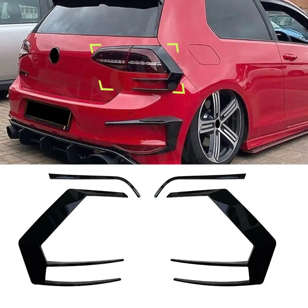 

ABS Rear Bumper Air Vent Trim Side Cover Strip Tail Lamp Frame Spoiler For Volkswagen VW Golf 7 GTI R GTD Mk7 2012-2015