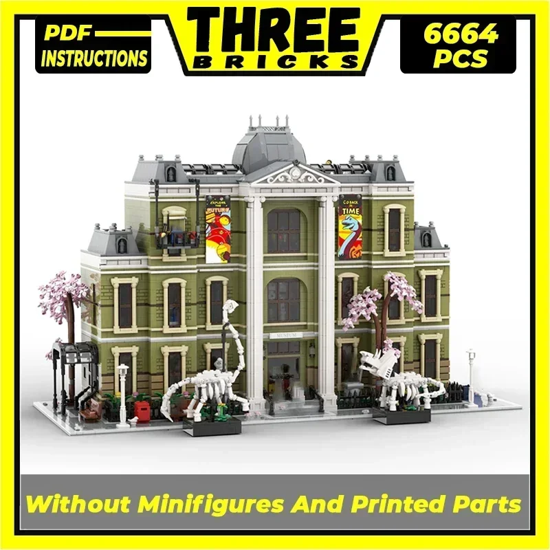 스트리트 뷰 모델 Moc 빌딩 벽돌 기념물 자연사 박물관 기술 블록 선물 크리스마스 장난감 DIY 세트 조립