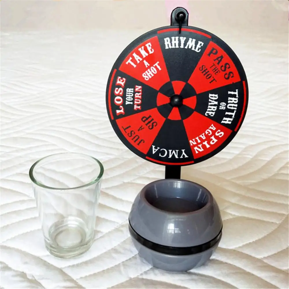 Beer Wine Board Game Pointer Shot Spinner Party Game Glass Cup Kit Spin Drinking Game Table Home Entertainment Bar Tools