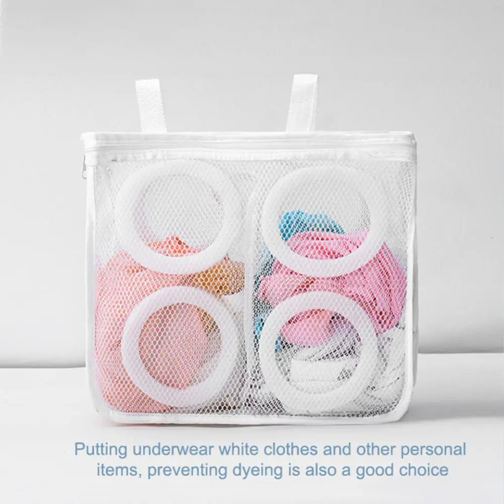 Protective Mesh Laundry Bag Portable Clothes Organizer Net Bag Shoes Airing Tool Zipper Laundry Bag Anti-deformation Travel