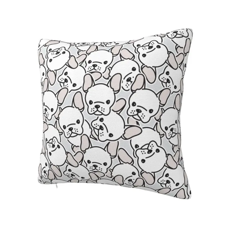 French Bulldog Cushion Cover 55x55 cm Polyester Soft Frenchie Dog Lover Throw Pillow Case For Sofa Decoration Bedding Pillowslip