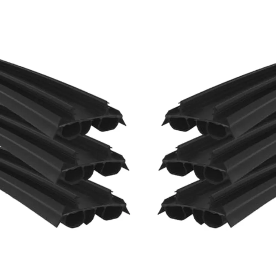 

6 Pcs 36 Inch Double Bubble Kerf Door Swee1-3/4 Wide Vinyl Weatherstrip Seal Easy Slide in Installation Energy Efficient Draft