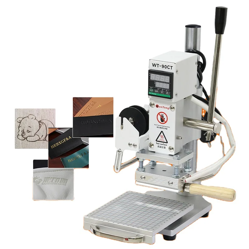 Hot Press Foil Stamping Machine Gold Silver Foil Digital Leather Logo Embossed T Slot Hot Stamping Embossing  Machine