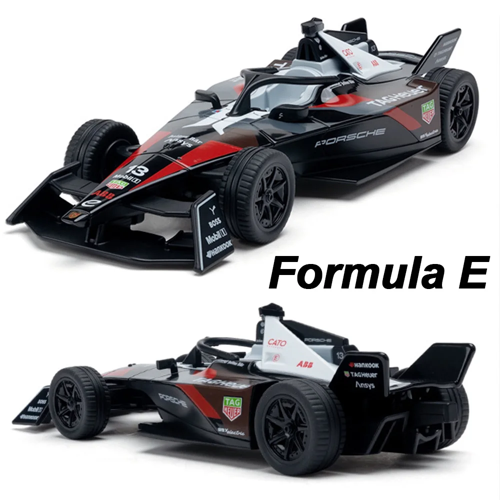 

1:32 Formula E Racing Car Miniature Model Alloy Diecast Toys Rubber Tire Exquisite Ornament Metal Body Vehices Boys Collectibles