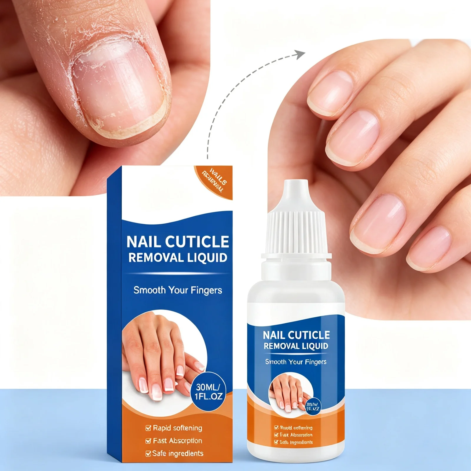 Nail Cuticle Removal Liquid Softening Nail Edges Dead Skin Removes Excess Keratin Hydrating Improves Rough Skin Cuticle Softener