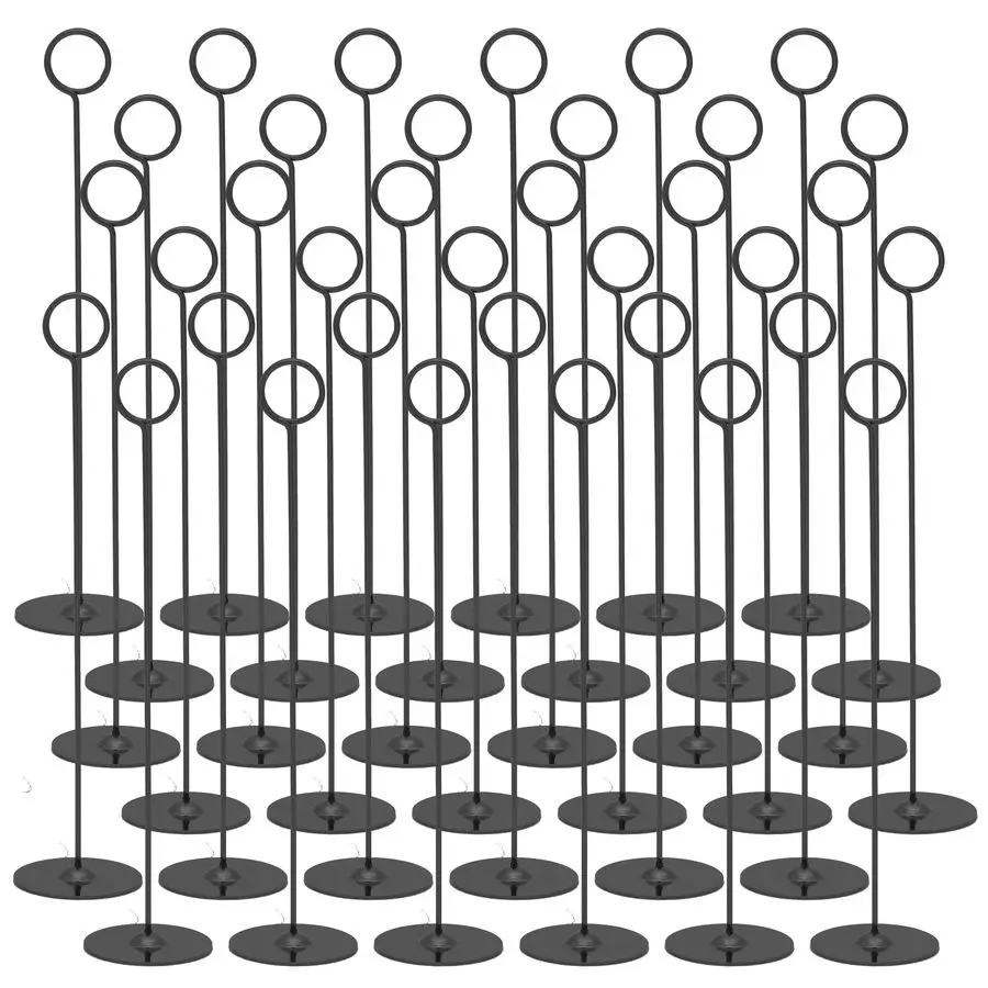 

Держатели для номеров столов 36PK, держатели для карточек 12 дюймов, стальные держатели для карточек для фотографий, табличек с едой, заметок, W