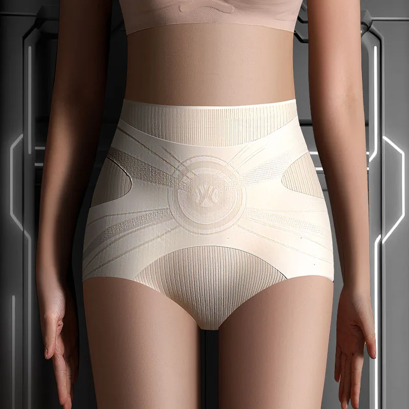 

Shaper Panties Women Tighten the Abdomen Underwear Hip Lift Briefs High Waist Ice Silk Traceless Shapewear Large Size