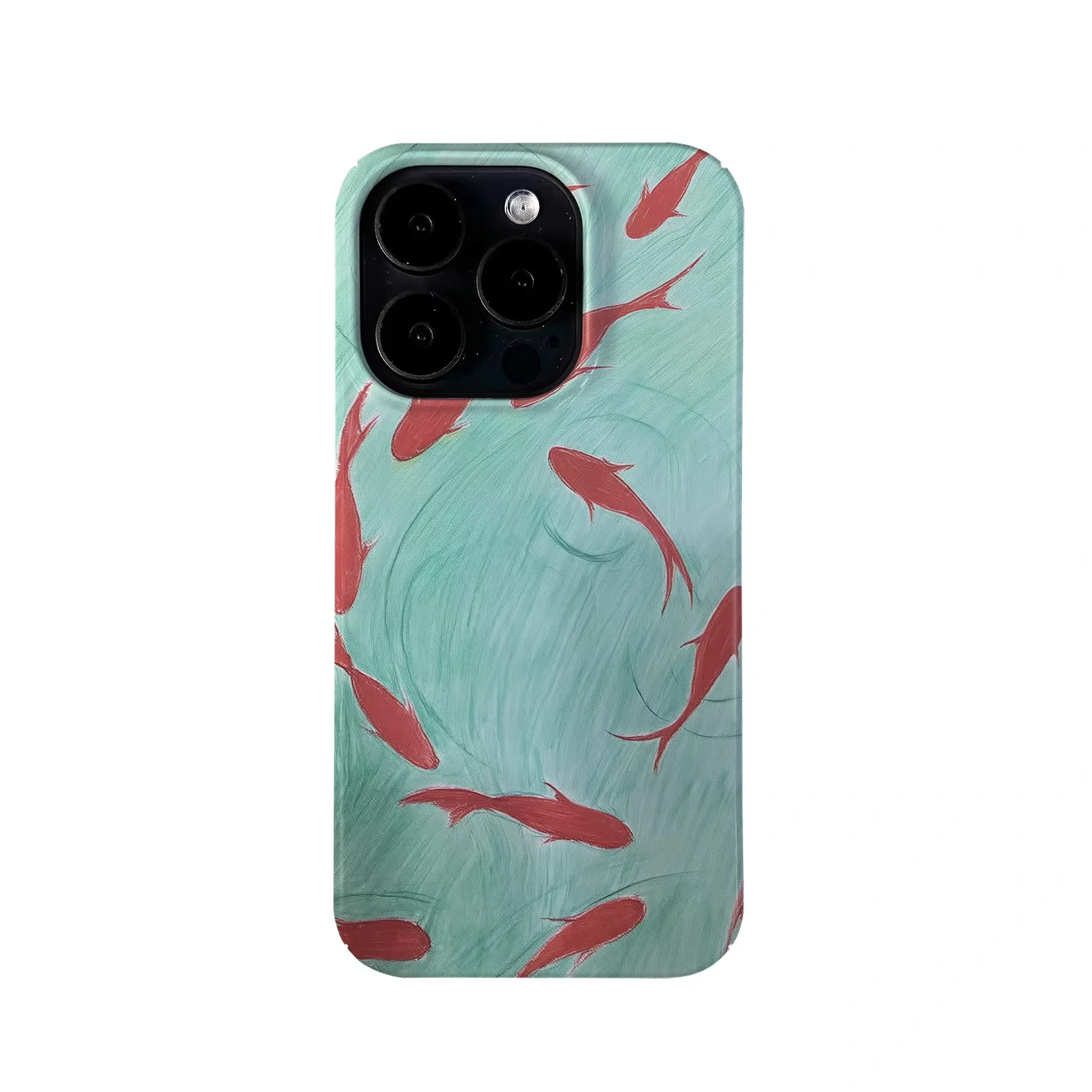 

Red Fish with Green Bottom Phone Case for IPHONE 17 Air 16E 15 PROMAX 14 Plus 13 12 MINI 11 PRO 16Plus XR XS Acrylic Phone Cover