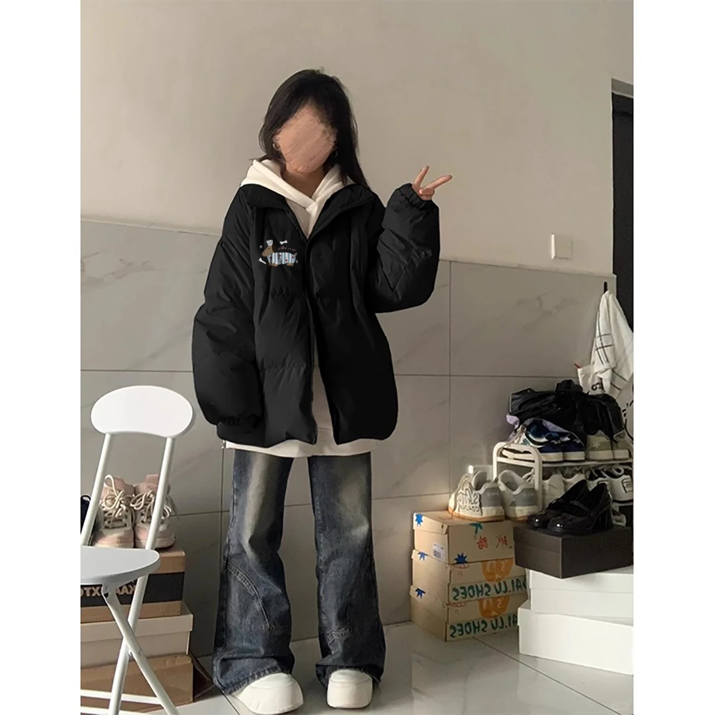 

Parka Real Fur Lined Womens A Line Fitted Top Flared Bottom Waist Defining Shape Feminine Construction Flattering Form Appealing