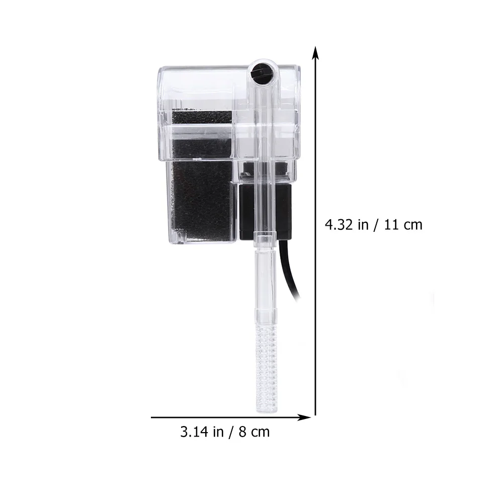 

Small Fish Tank Filter Waterfall Design Easy Clean Adjustable Flow Biochemical Cotton Large Surface Area No Clogging Wall Mount