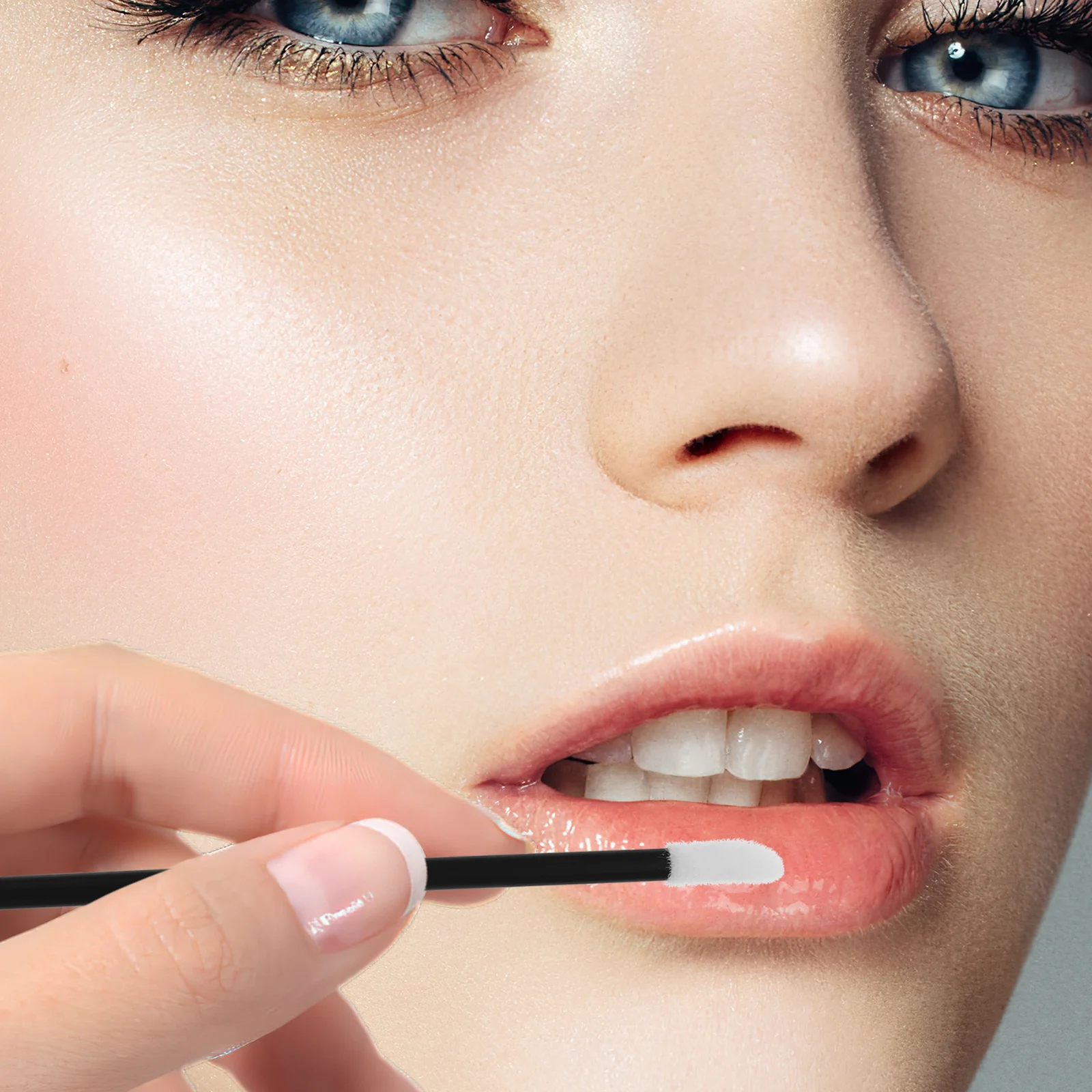 200 個メイクアップ使い捨てリップブラシ口紅用ミニリップアプリケーターポータブル美容口紅ブラシメイクアップ使い捨て