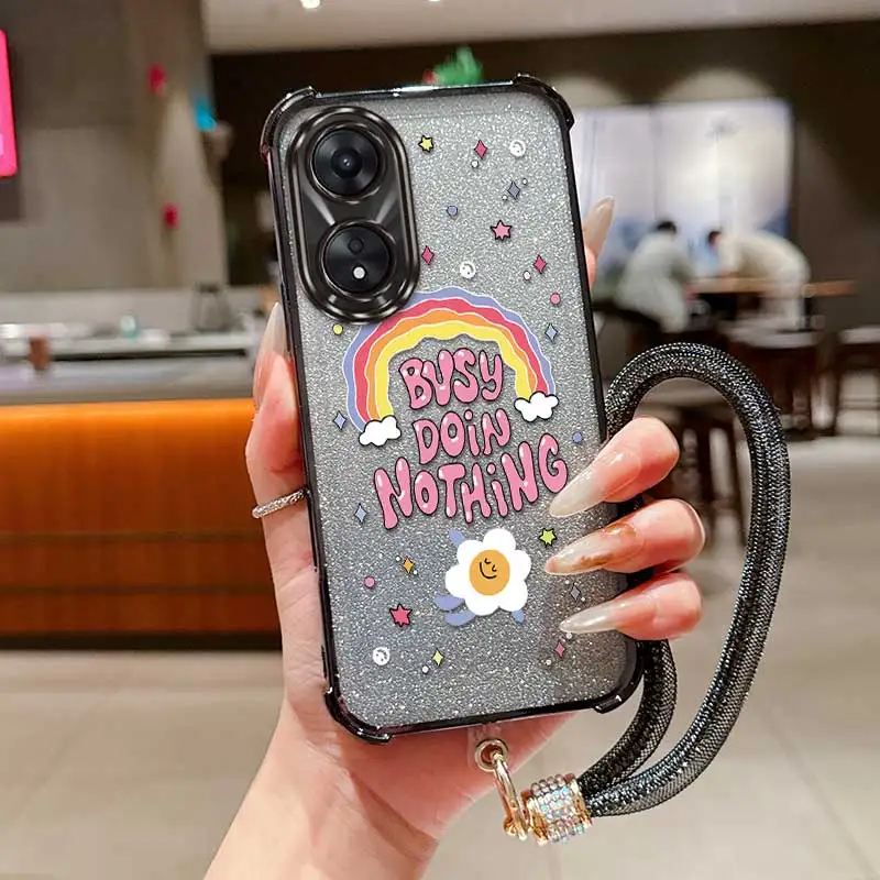 حافظة مرنة لزهور المكتب وقوس قزح مصممة لـ OPPO A38 تتميز بشديدة التحمل لـ OPPO A57 58 79 38 18 16 54 77 60 78 17