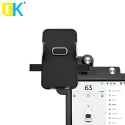 HKGK For Tesla BYD Mobile Phone Holder For Model Y Accessories Model3 Gravity Rebound 4.0-7.2 Inch Common to All Brands