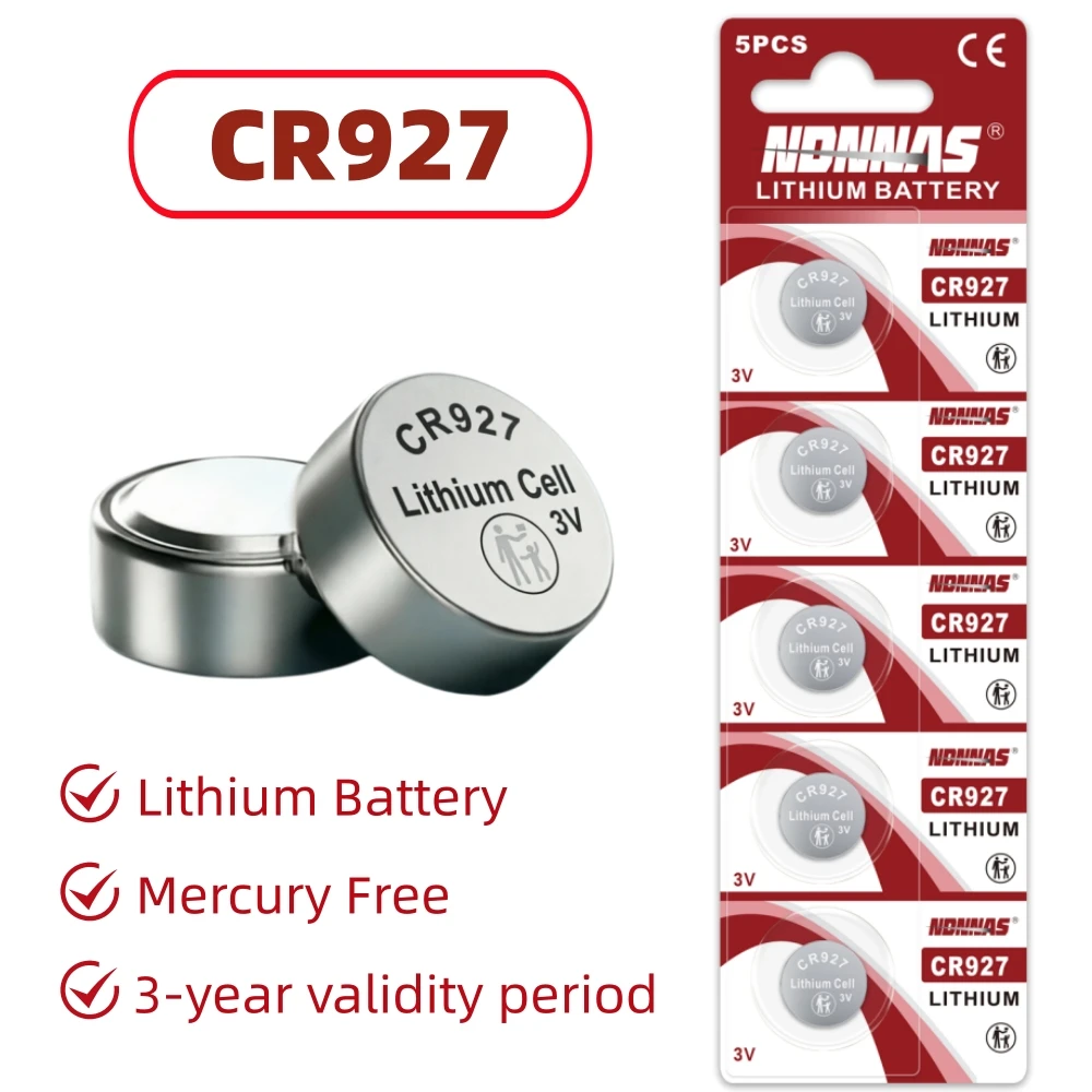 CR927 Battery CR 927 3V Lithium Battery DL927 BR927 LM927 ECR927 for Watch Car Remote Control Clock Electric Toy Button Cell