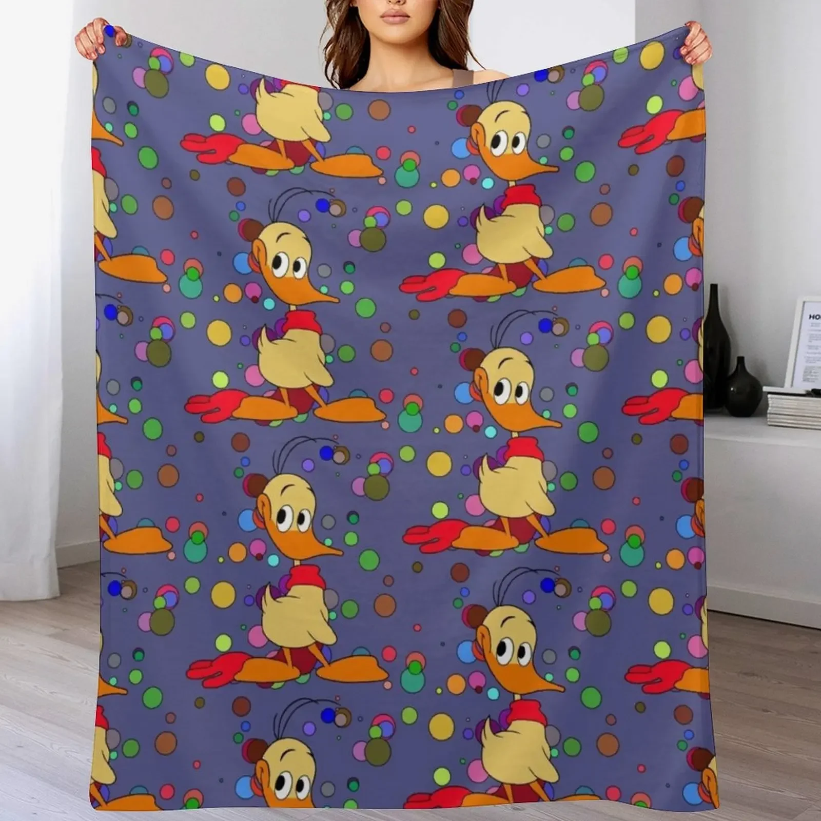 Alfred J. Quack Throw Blanket Cozy Sofa Blanket for TV Watching Napping