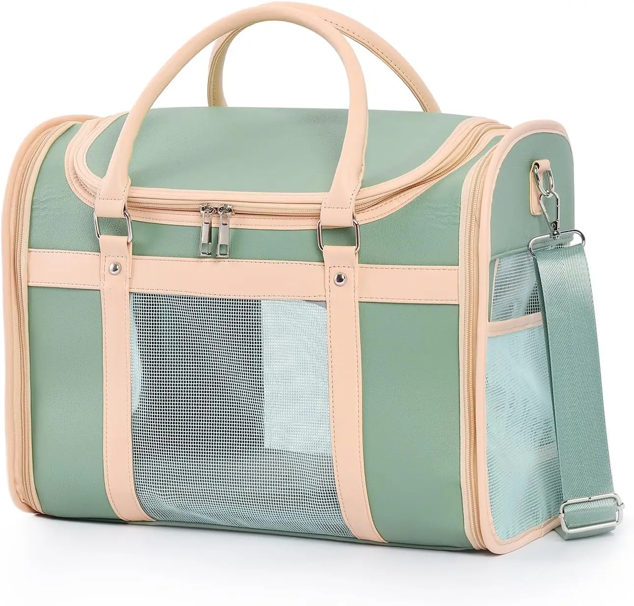 

Airline Approved Pet Carrier Backpack, Waterproof PU Foldable Design with Light-Blocking Ventilation, TSA-Compliant Travel Bag