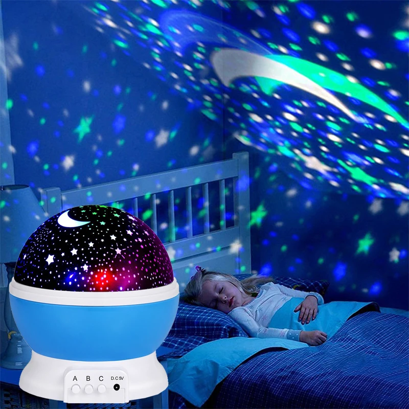 Night Lamp Projector Starry Sky Night Light Projector Baby Lamp Decor Rotating Starry Nursery Moon Galaxy Projector Table Light