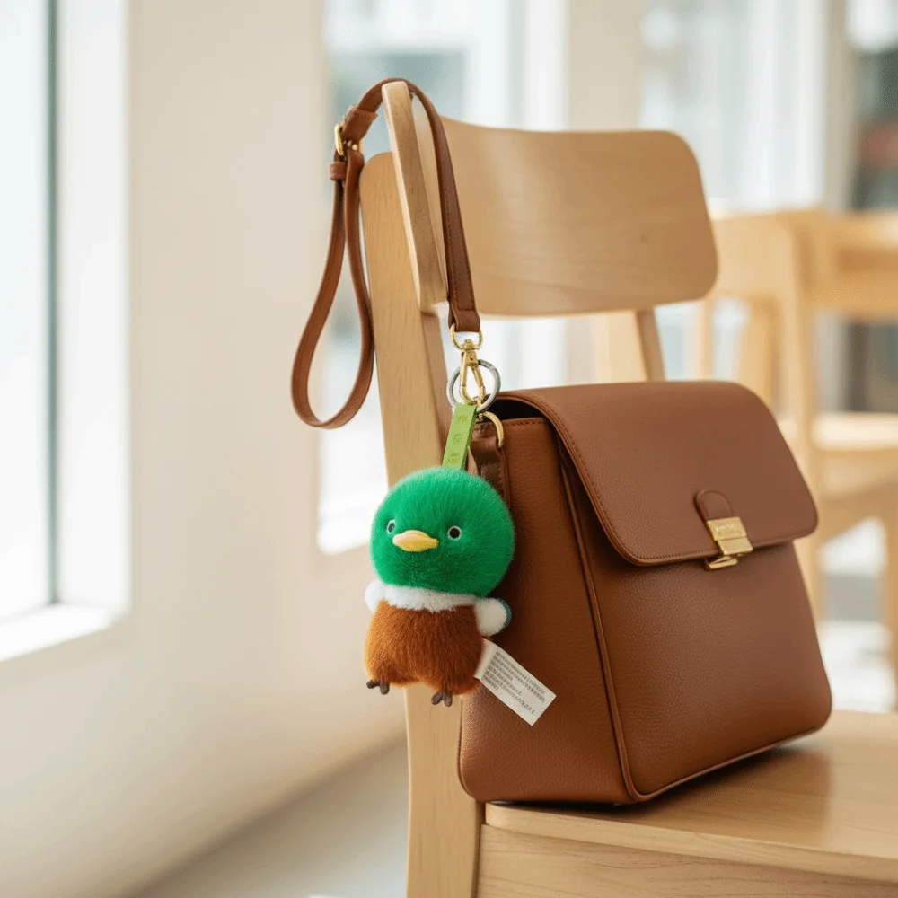 The Unyielding Chicks Series Owl Keychain Adorable Mini Chickens Keychain Lightweight Mallard Macaw Pendant Home Decoration