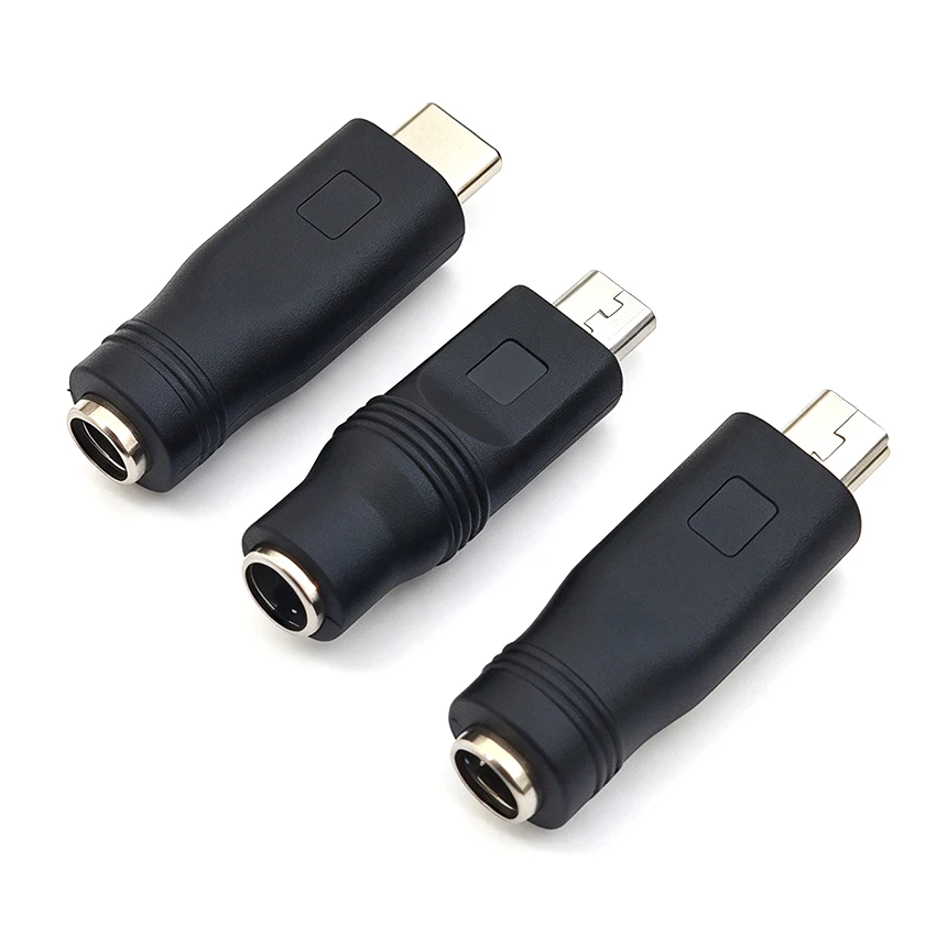 1/5PCS DC5.5x2.1MM to Type-C Micro Mini Power Adapter Converter Plug DC to USB C Type-C Charging Cable Adapter Converter