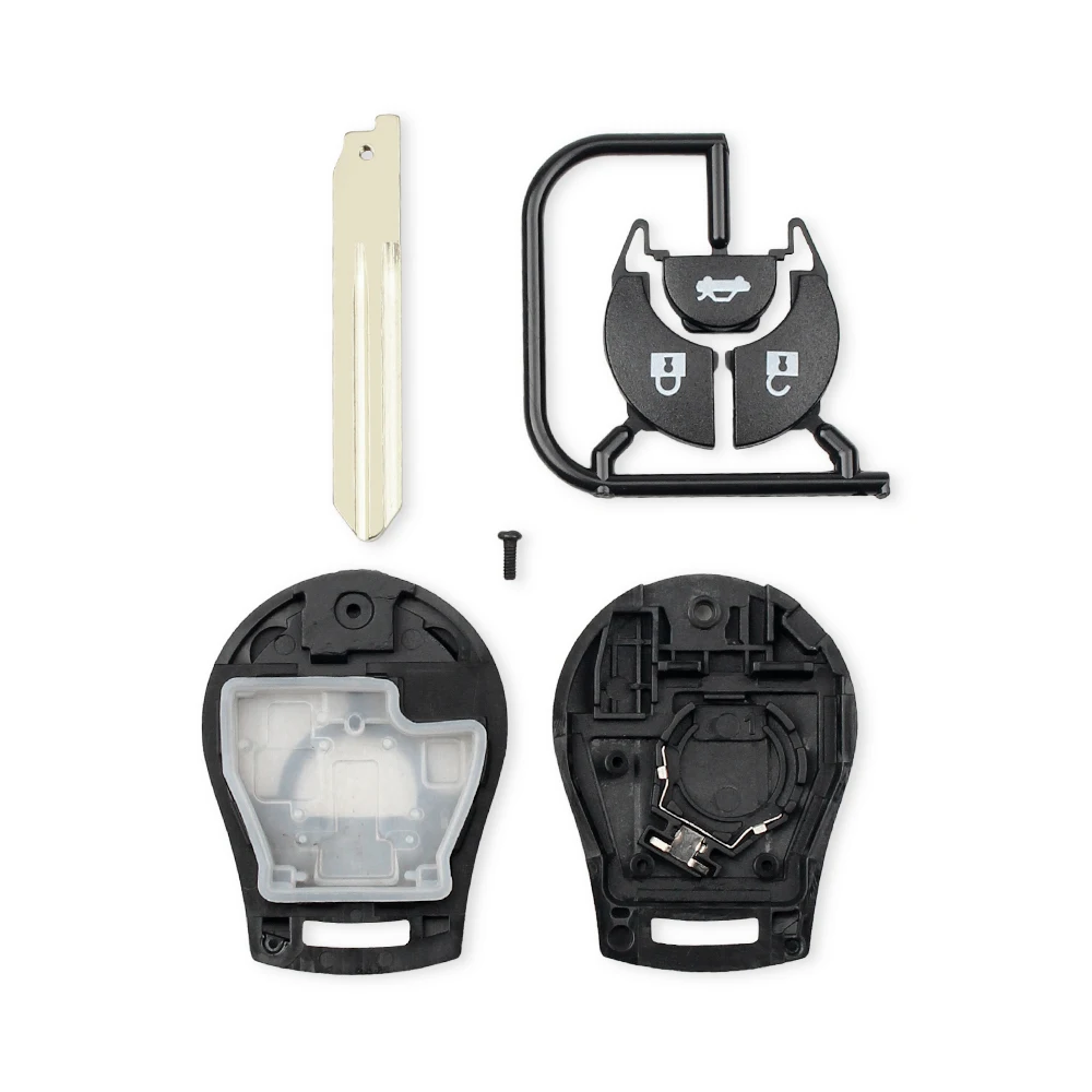 KEYYOU Case Fob Remote Key Shell 2/3/4 Buttons For Nissan Cube Qashqai Juke Suny Sylphy March Tiida Micra Remote Fob