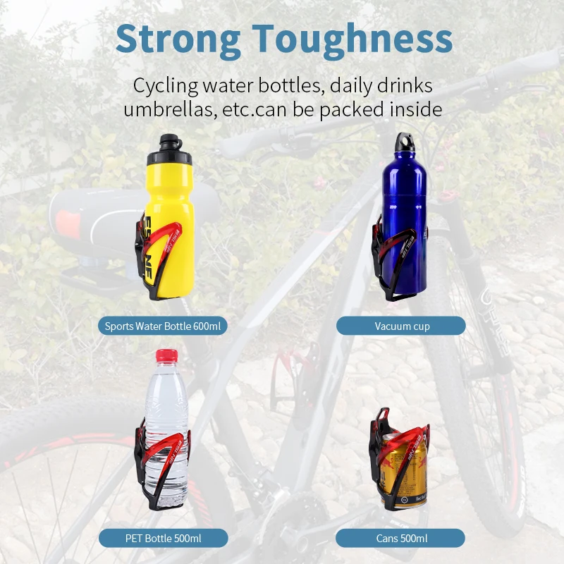 Lightweight Bicycle Water Bottle Holder Colorful Gradient Bike Airtag Kettle Holder Hidden Locator Bicycle Water Bottle Cage image 5