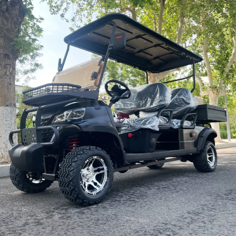 High Quality Utility Lithium Battery Electric Golf Cart Off Road Beach Golf Cart Buggy Bumper And Front Basket Rear Cargo Box