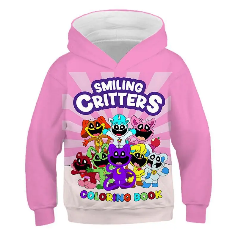 Smiling Critters Cartoon Anime Periphery Boys and Girls Hoodies in Spring and Autumn New Style Fashion Children's Hoodie