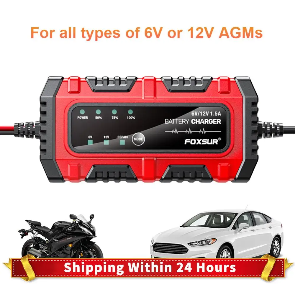6V 12V 1.5A Moto Ba… - image