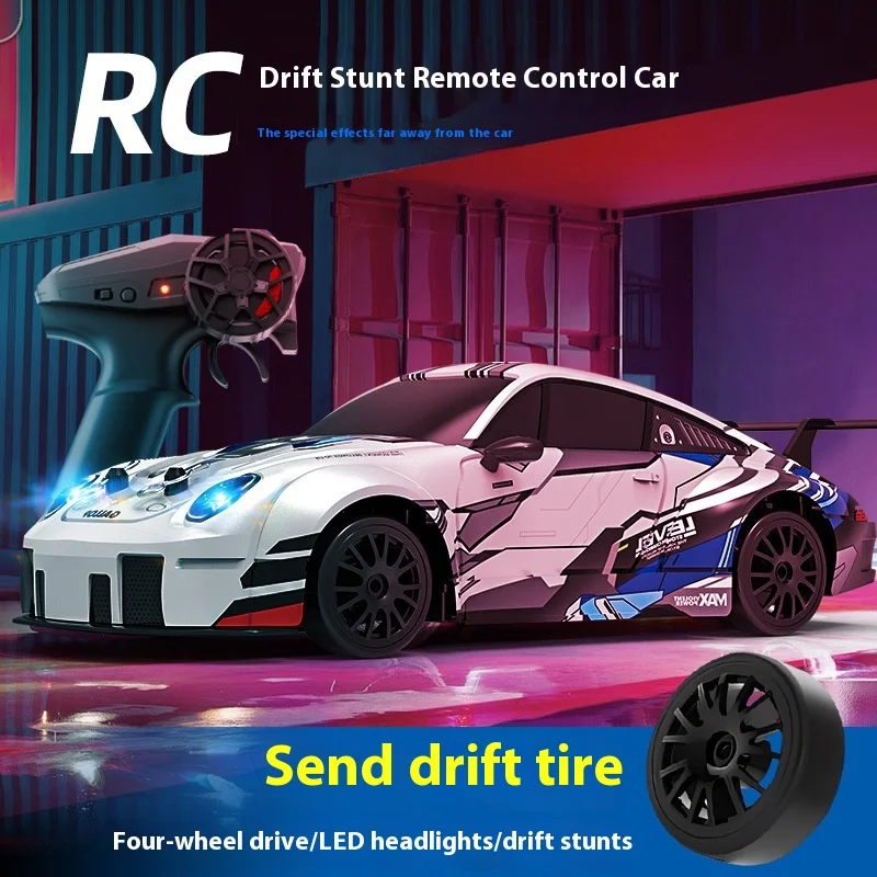 

Rc Remote Control Car Four-Wheel Drive High-Speed Racing Car Drifting Stunt Racing Gtr Boy 911 Charging Toy Model