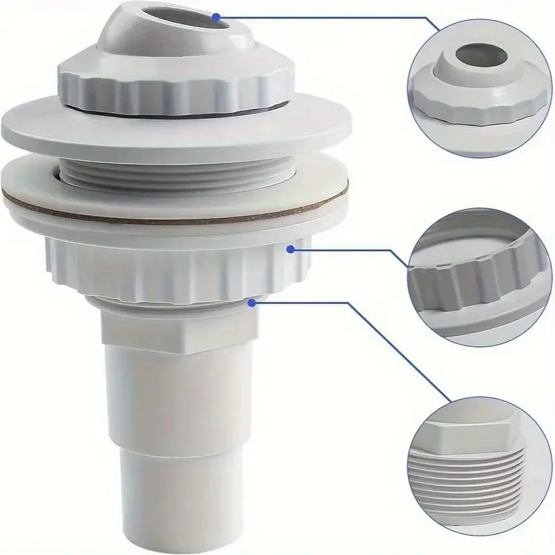 1pc 32/38mm Swimming Pool Nozzle, Water Outlet Backflow Sprayer, Spa Replacement Parts,  PP Material, with Multiple Components