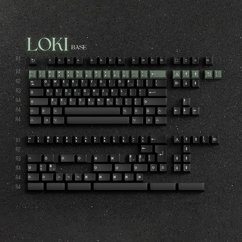 PBTfans Loki PC Keycaps Customization Of Two Colors And Three Colors Keyboard Keycaps Abs semi Permeable PBT PC Accessories Gift