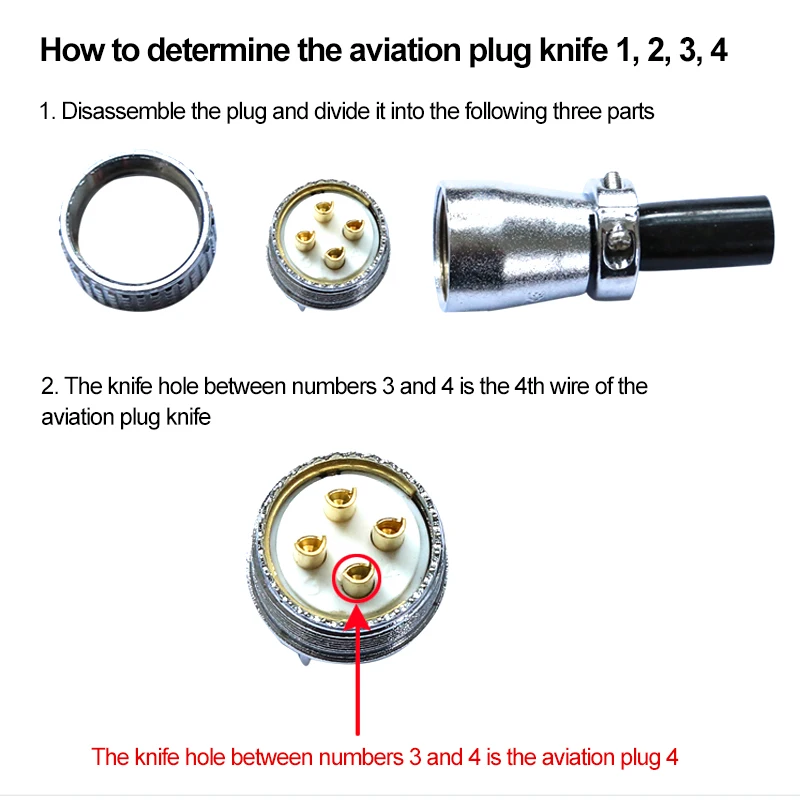 CNC Spindle Motor Aviation Plug Socket Connector 4-Pin CNC Milling Machine Spindle Cable Connector Parts Cable Adapter
