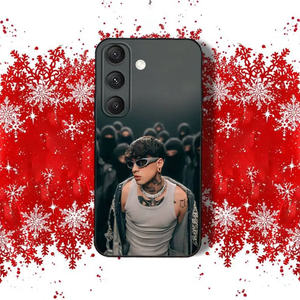 C-Crocraxker Rapper CRO-ES Capa de telefone para Samsung S22, S24, S20, S25, S23, S30, S21, Ultra, Plus, Fe, Lite 4G, 5G Capa macia preta