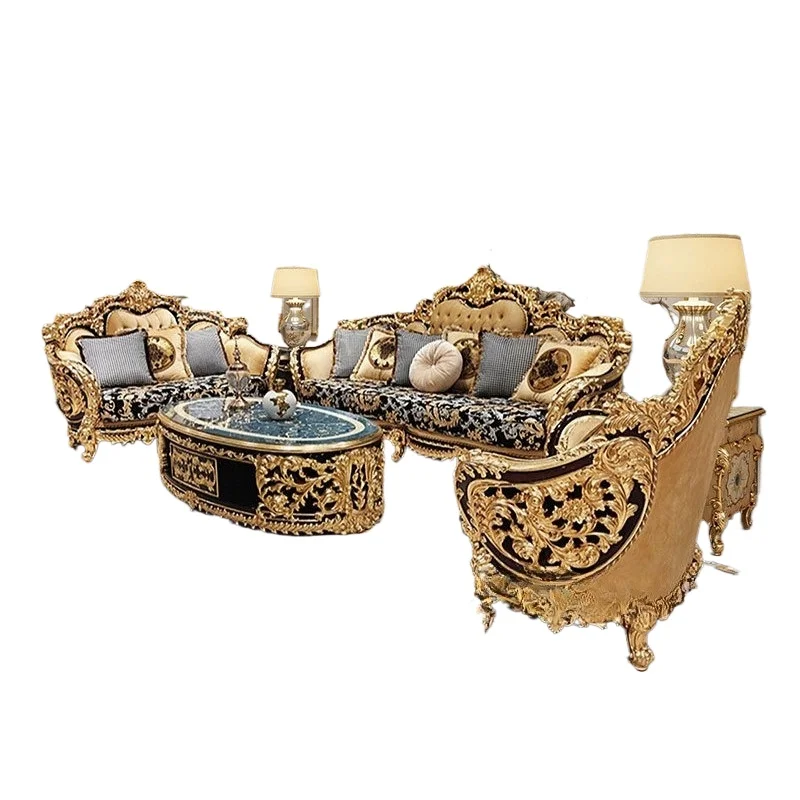 

New French aristocratic sofa living room furniture European style luxury high-end court style