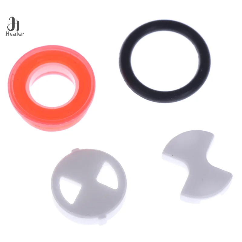8Pcs/set Ceramic Disc Silicon Washer Insert Turn Replacement 1/2" For Valve Tap
