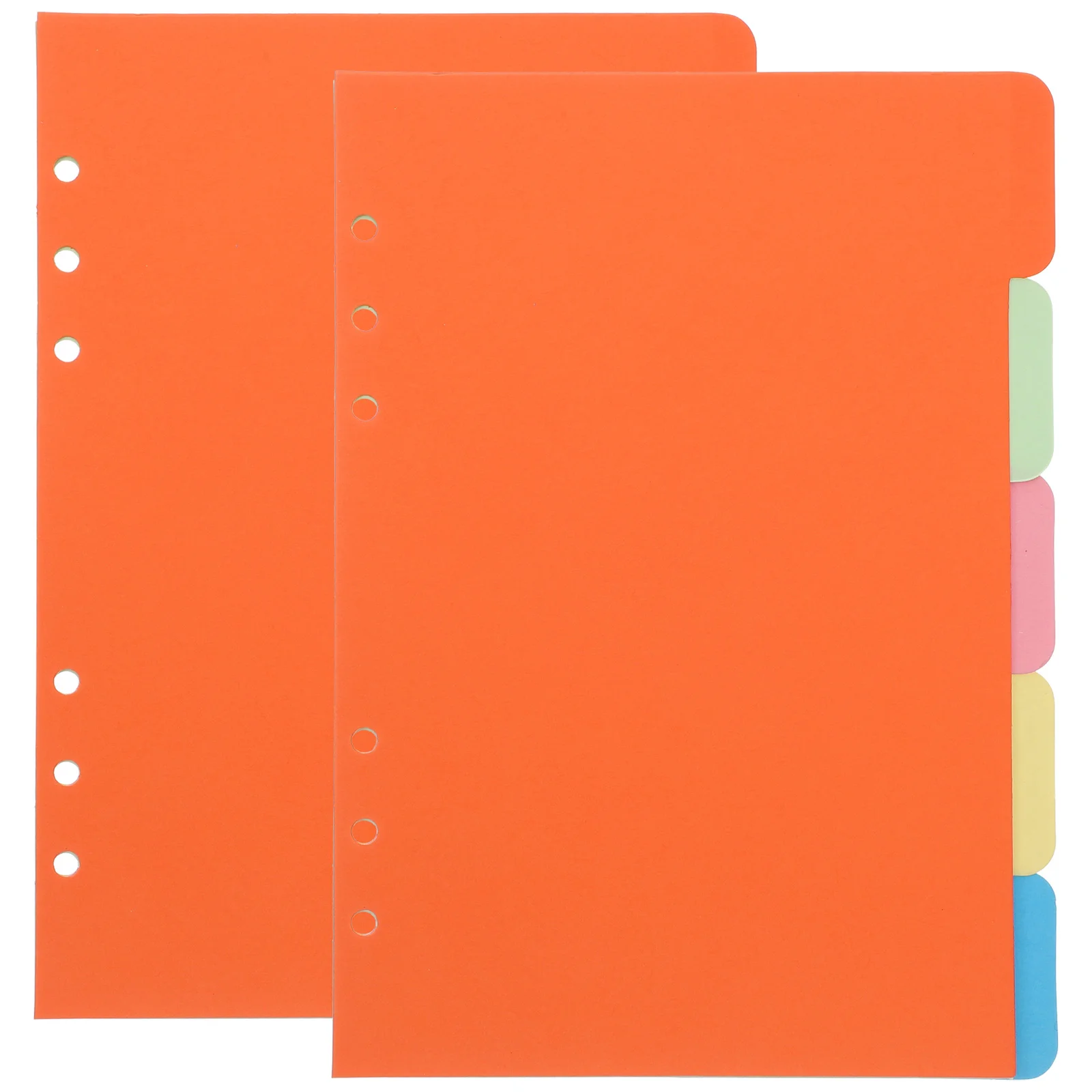 2 Sets Index Classified Labels A5 Binder Dividers Colored Tab Bigger Tabs Colorful