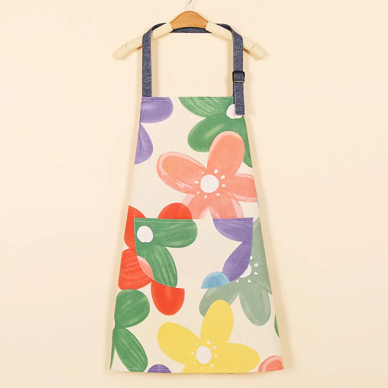 Colorful Kitchen Dirty Resistant Apron Thick Canvas Canvas Long Service Life Fashion Adult Apron Breathable Soft Labor Cotton