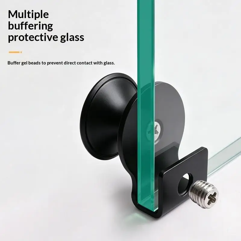 New Stainless Steel No Drill Glass Cabinet Door Pull Anti Slip Long Lasting Durable For Bathroom Kitchen Glass Cabinet Doors