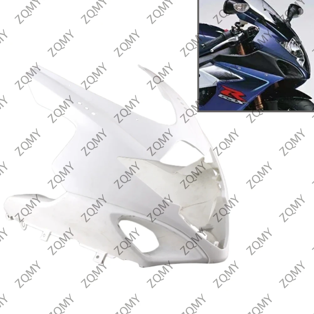 Cowl Fairing hidung depan atas sepeda motor untuk Suzuki GSXR 1000 K5 2005-2006 cetakan injeksi ABS plastik tidak dicat putih