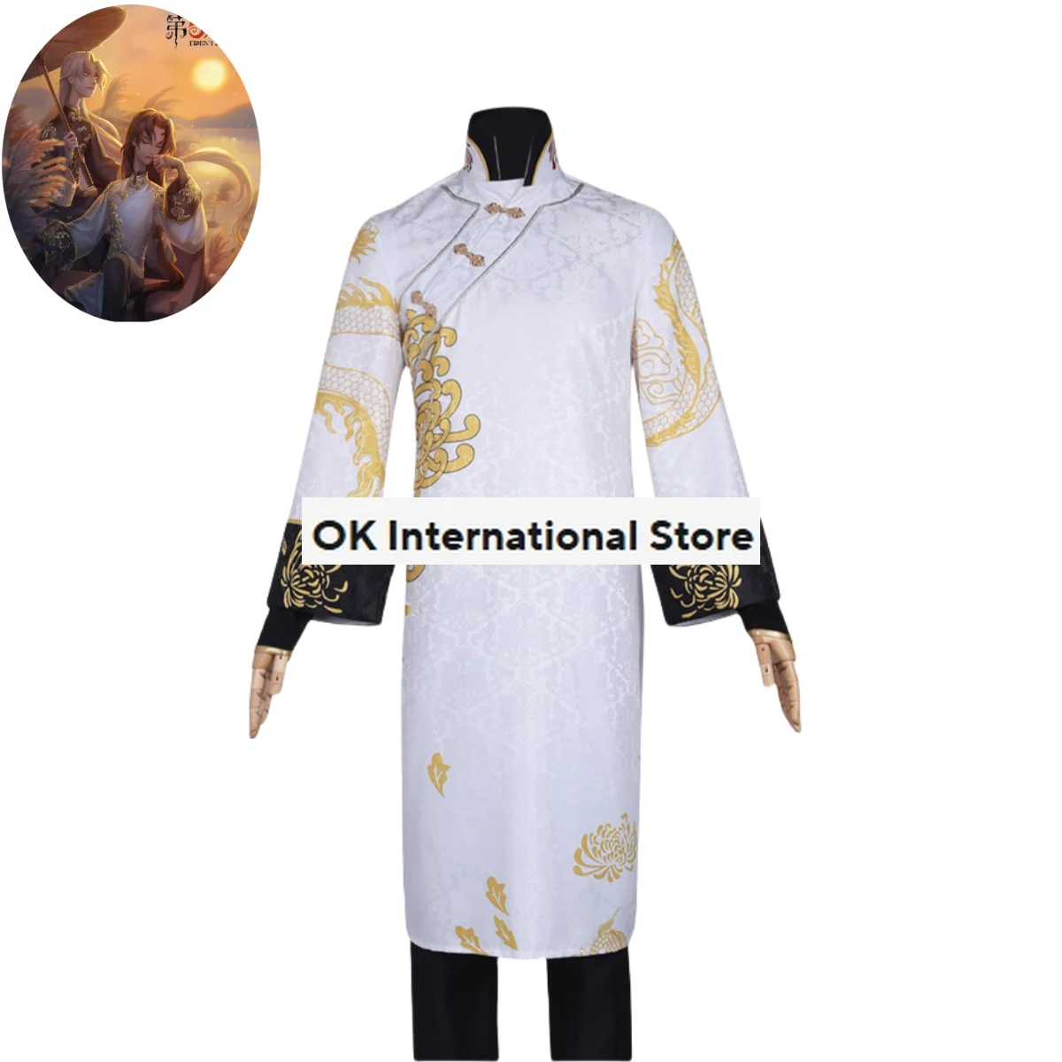 Game Identity Ⅴ White Guard & Black Guard Government Officer Cosplay Costume Wu Chang Chinese Cheongsam Wig Shoes Man Party Suit