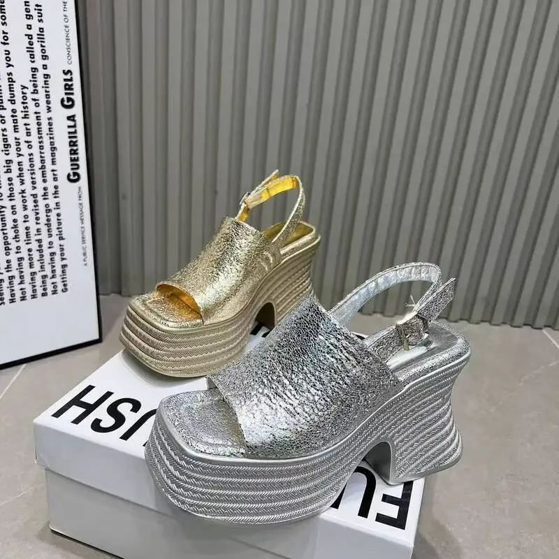 

High Heels Sandals Women's Chunky Designer Shoes Platform Fashion Slippers Dress New Pumps Flip Flops Elegant Mujer De Sandalias