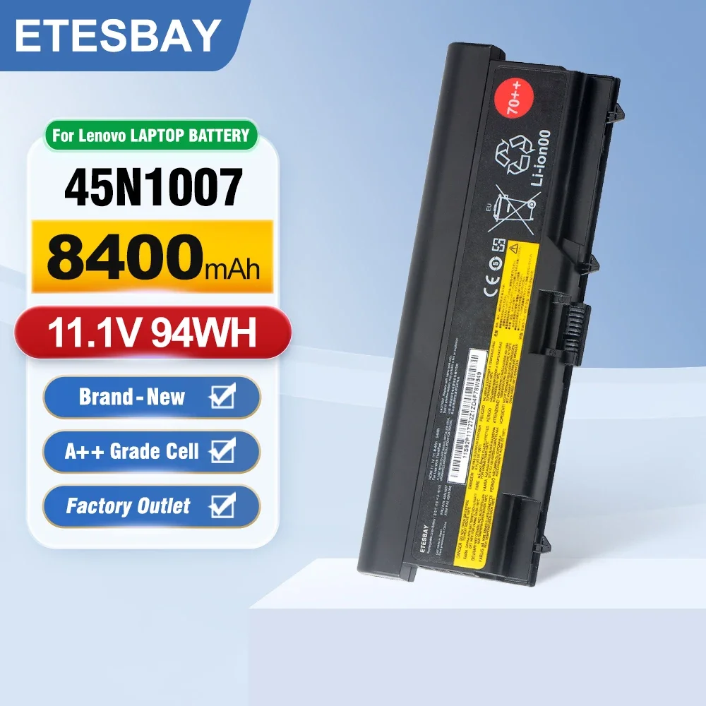 ETESBAY T430 For Lenovo ThinkPad T420i T420 T430 T530 W510 W520 L430 L530 W530 45N1007 45N1011 11.1V 94Wh/8.4Ah  Laptop Battery