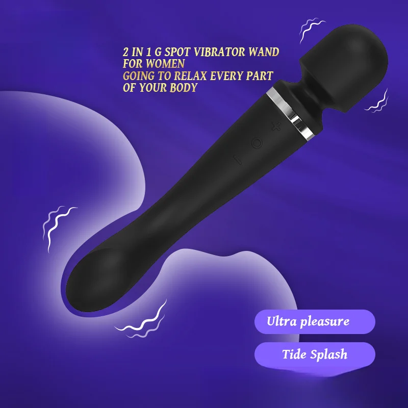 Big AV Stick Clitoral Vibrator Female Handheld Massager Adult Sex Toys 20 Frequency Vibration Modes Powerful Motor Rechargeable