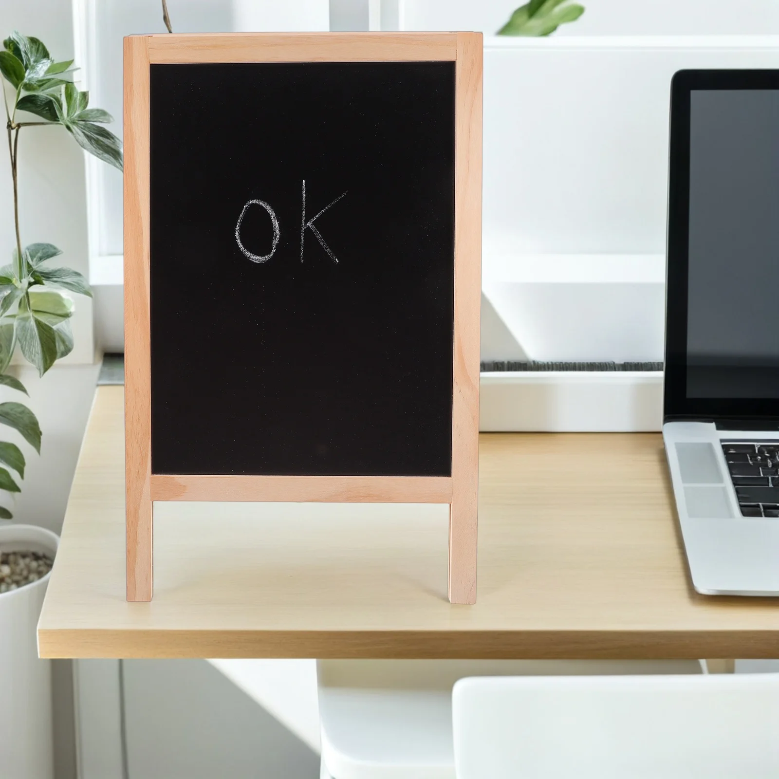 Mini Blackboard Double-sided Chalkboards Wooden Message Board Tags Blackboard Signs Display Notes Schedule Diet